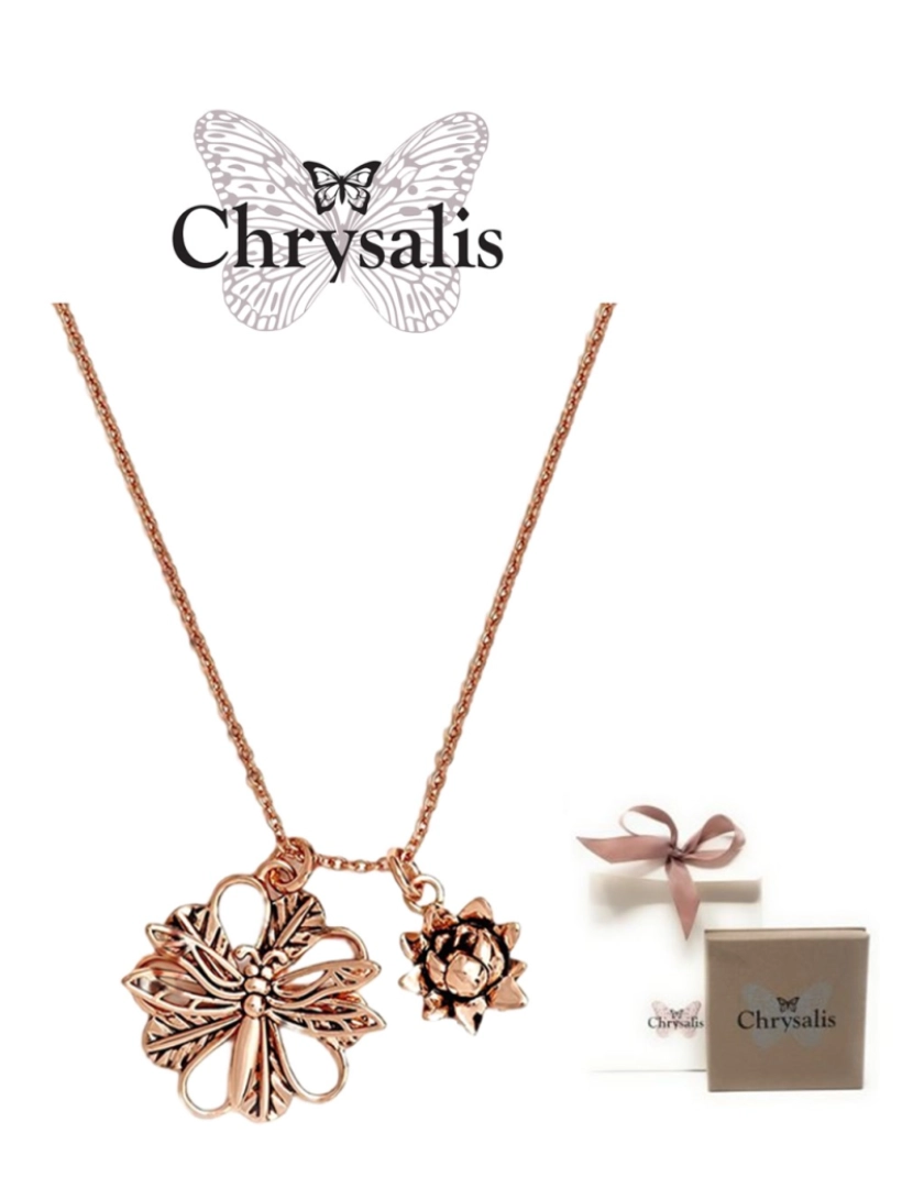 Chrysalis - Colar Chrysalis  DragonFly - Rose Gold- Com Caixa ou Saco Oferta