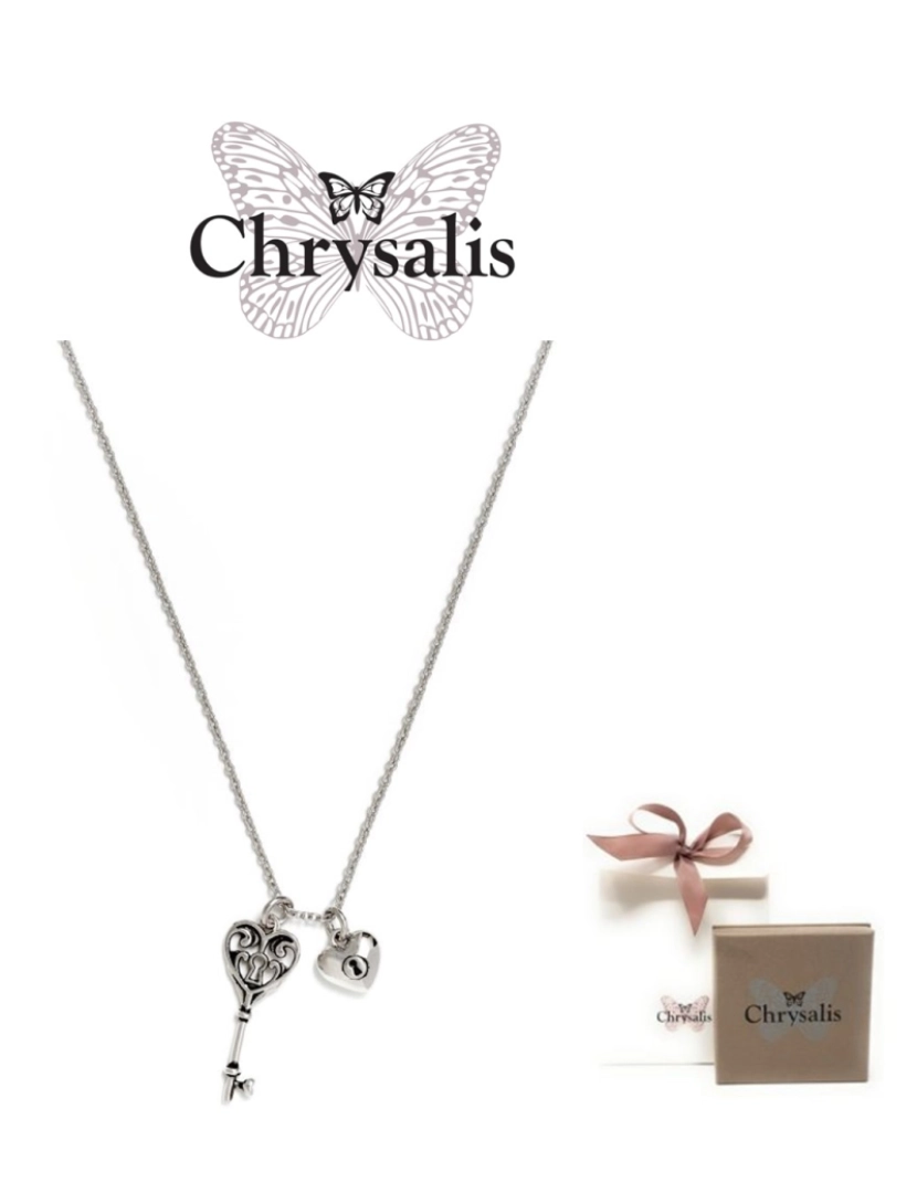 Chrysalis - Colar Chrysalis  Key of Life - Prateado - Com Caixa ou Saco Oferta