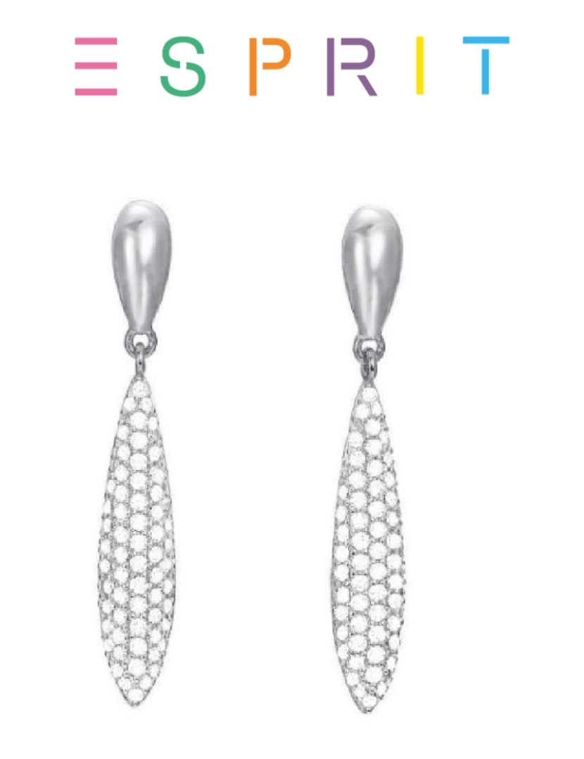 Esprit - Esprit  Brincos com Cristais Prateado