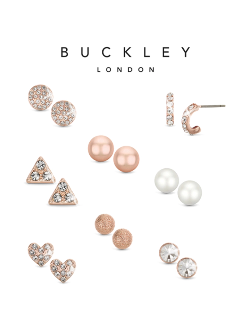 Buckley London - Conjunto Buckley London  8 Pares de Brincos EST018