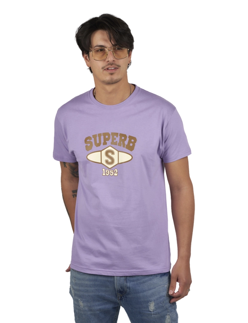 Superb - T-Shirt University Homem Lilás