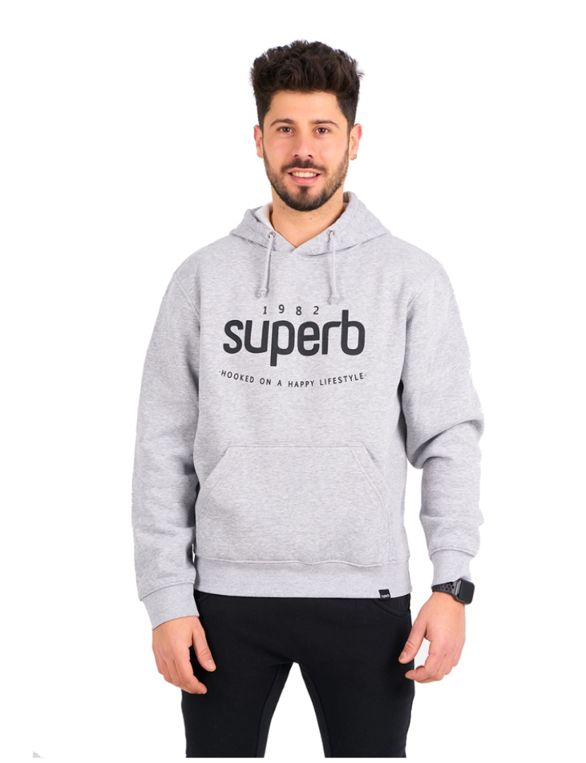 Superb - Sweatshirt Capuz Icon Homem Cinza