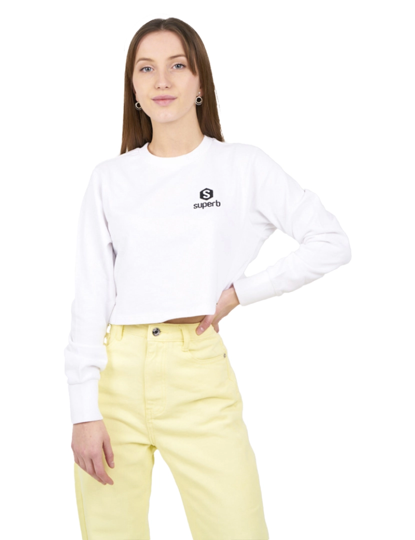 Superb - Sweatshirt Corta LogoHeart Senhora Branco