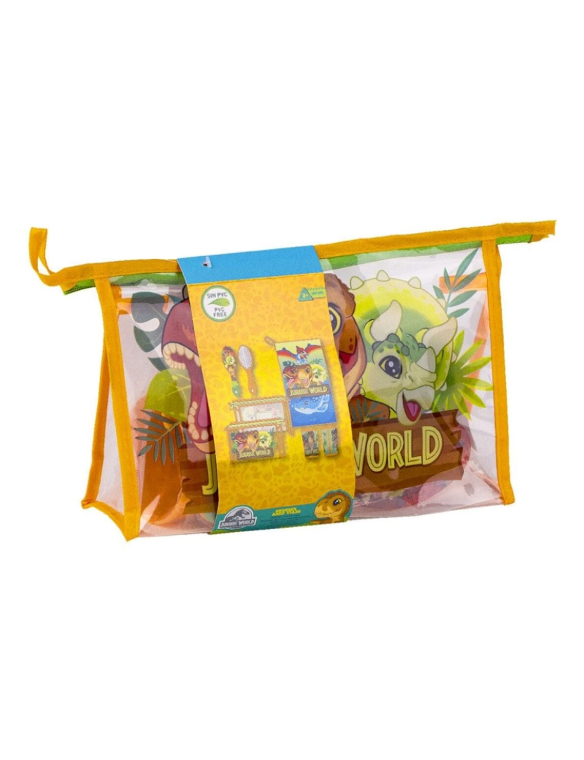 BB - Conjunto de Higiene Infantil de Viagem Jurassic Park 4 Peças Laranja