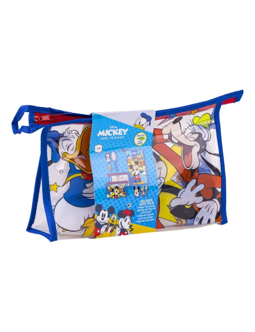 BB - Conjunto de Higiene Infantil de Viagem Mickey Mouse 4 Peças Azul