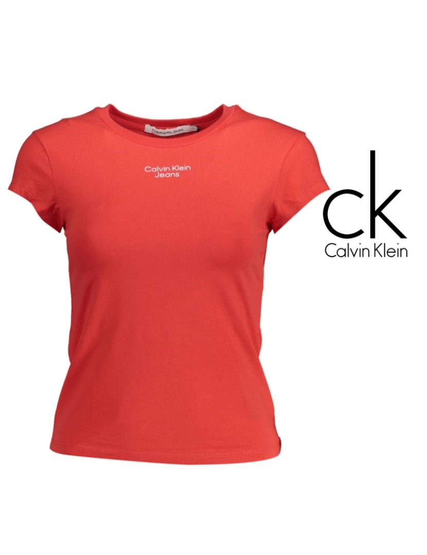 imagem de Calvin Klein  T-Shirt Women Vermelha com Logo1