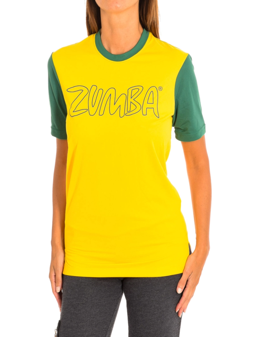 Zumba - T-Shirt Senhora Amarelo e Verde