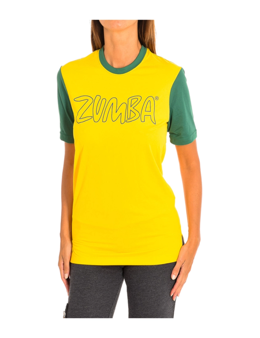 Zumba - T-Shirt Senhora Amarelo e Verde