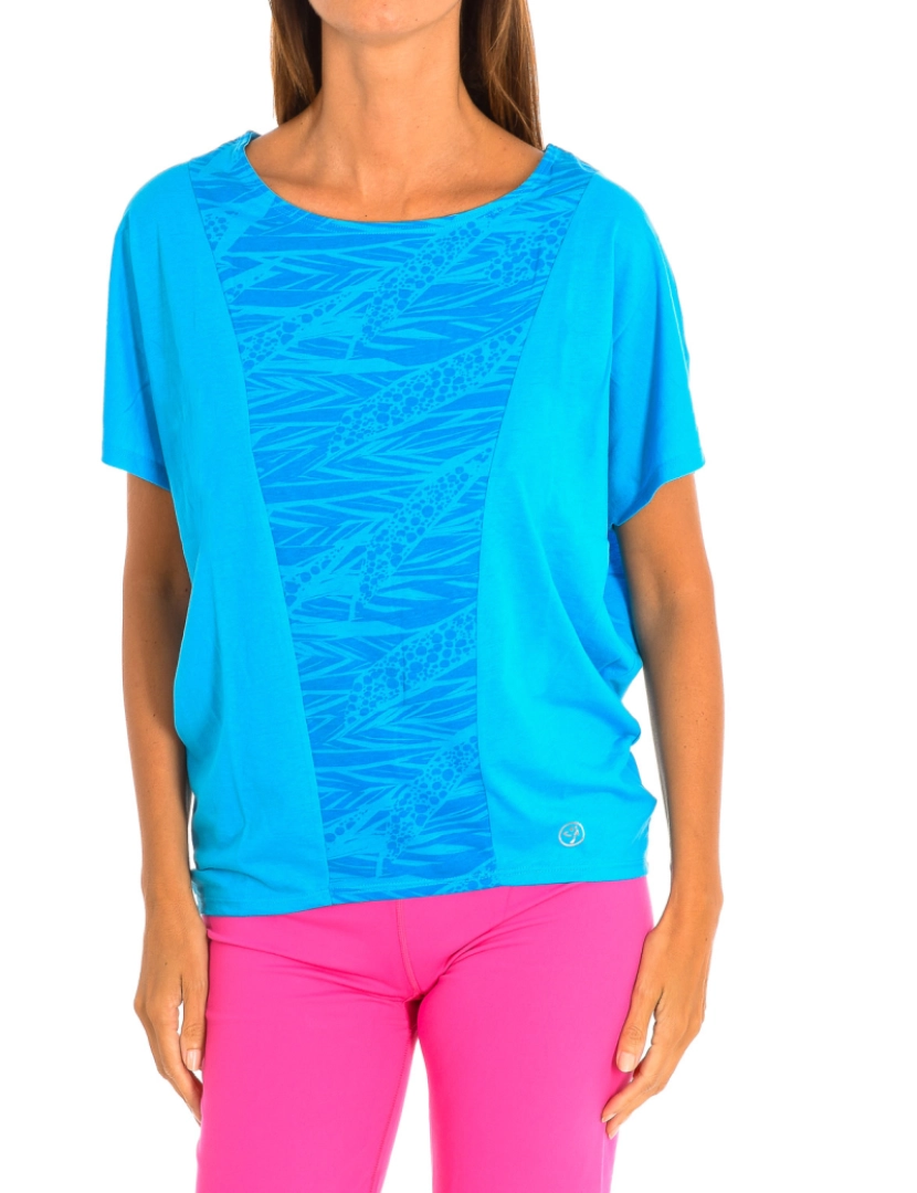 Zumba - T-Shirt Senhora Azul Padrão