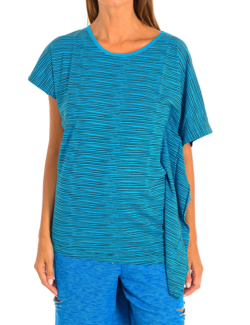 imagem de T-Shirt Senhora Azul-Riscas1