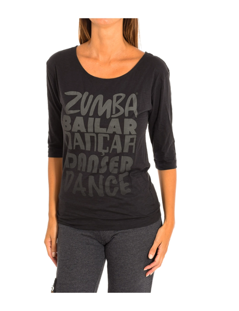 Zumba - T-Shirt Senhora Cinzento Escuro