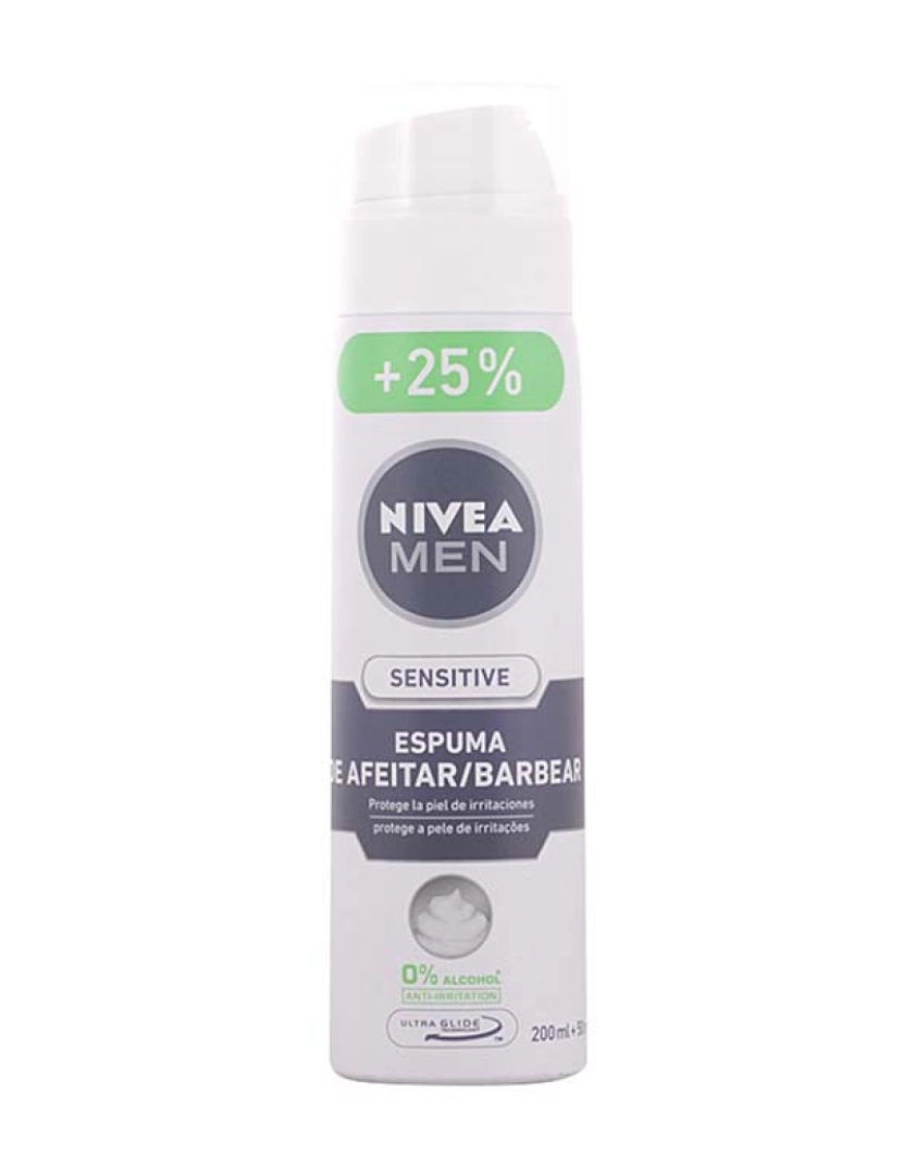 NIVEA - Espuma de Barbear Anti-Irritação Men Sensitive 0% 250Ml