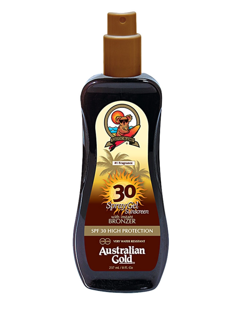 imagem de Australian Gold - SUNSCREEN SPF30 spray gel with instant bronzer 237 ml1
