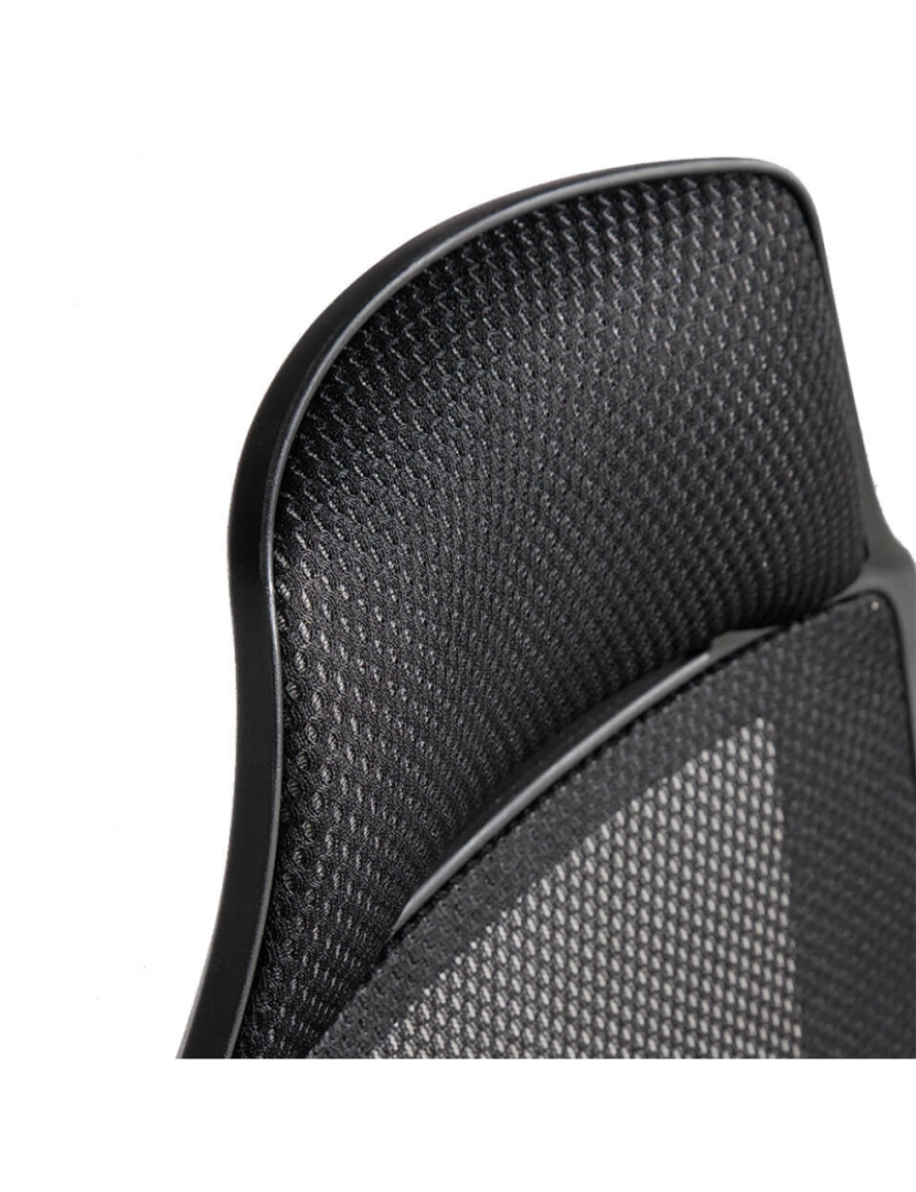 imagem de Cadeira de escritório giratória com apoios de braços estofados em tecido de malha preta. 4074 Angel Cerda6