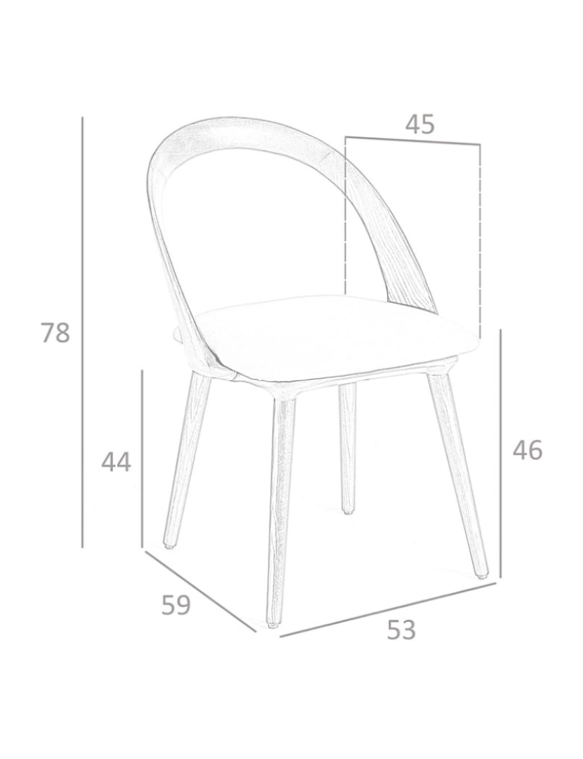 imagem de Cadeira de jantar estofada em couro ecológico 4063 Angel Cerda5