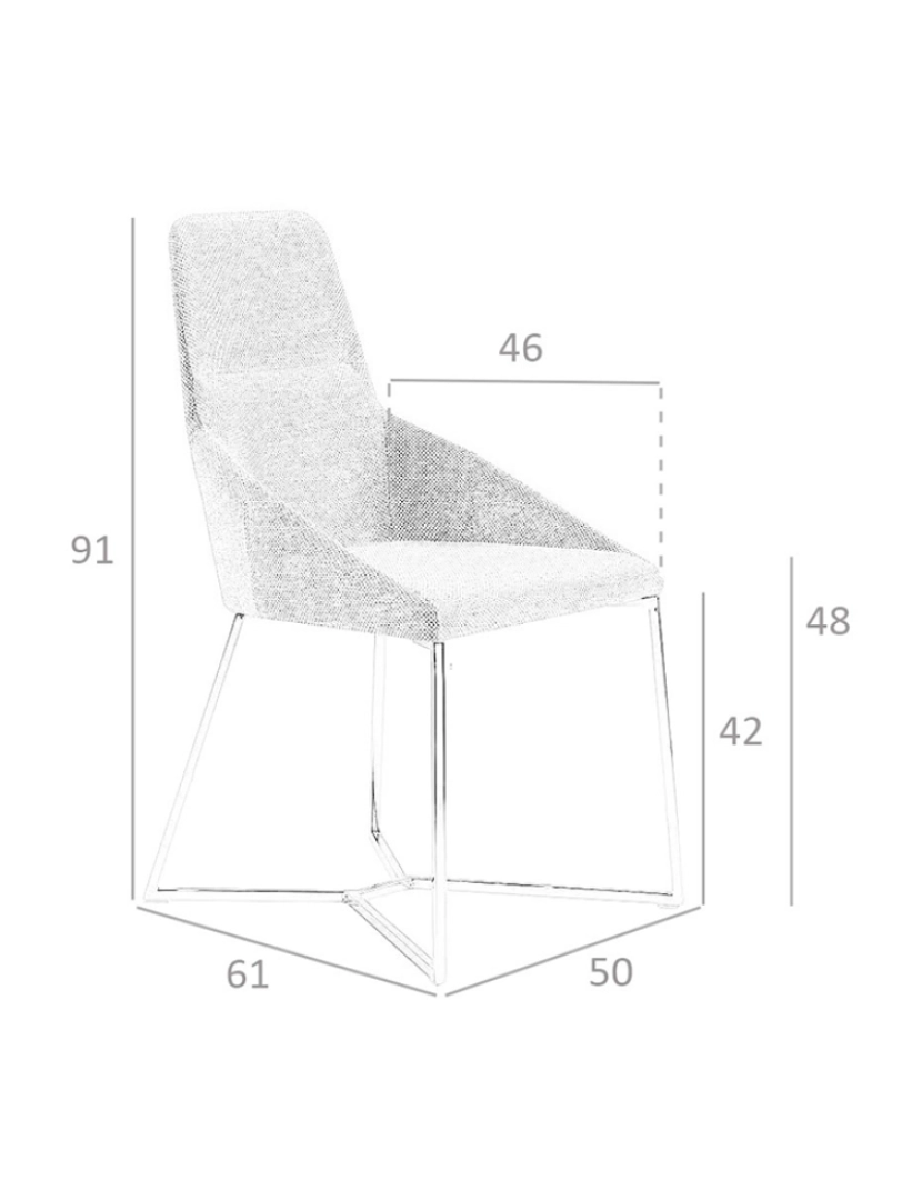 imagem de Cadeira de jantar estofada em tecido 4008 Angel Cerda5