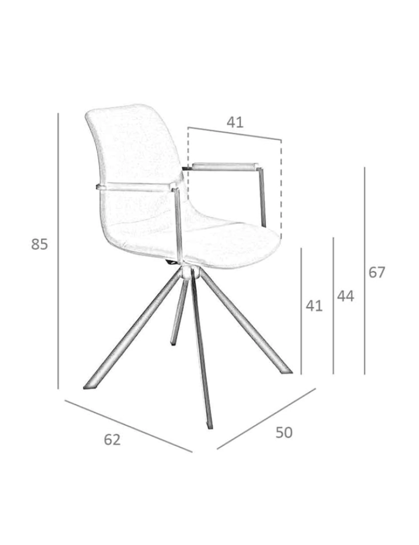 imagem de Cadeira giratória de tecido com pernas de aço 4105 Angel Cerda5
