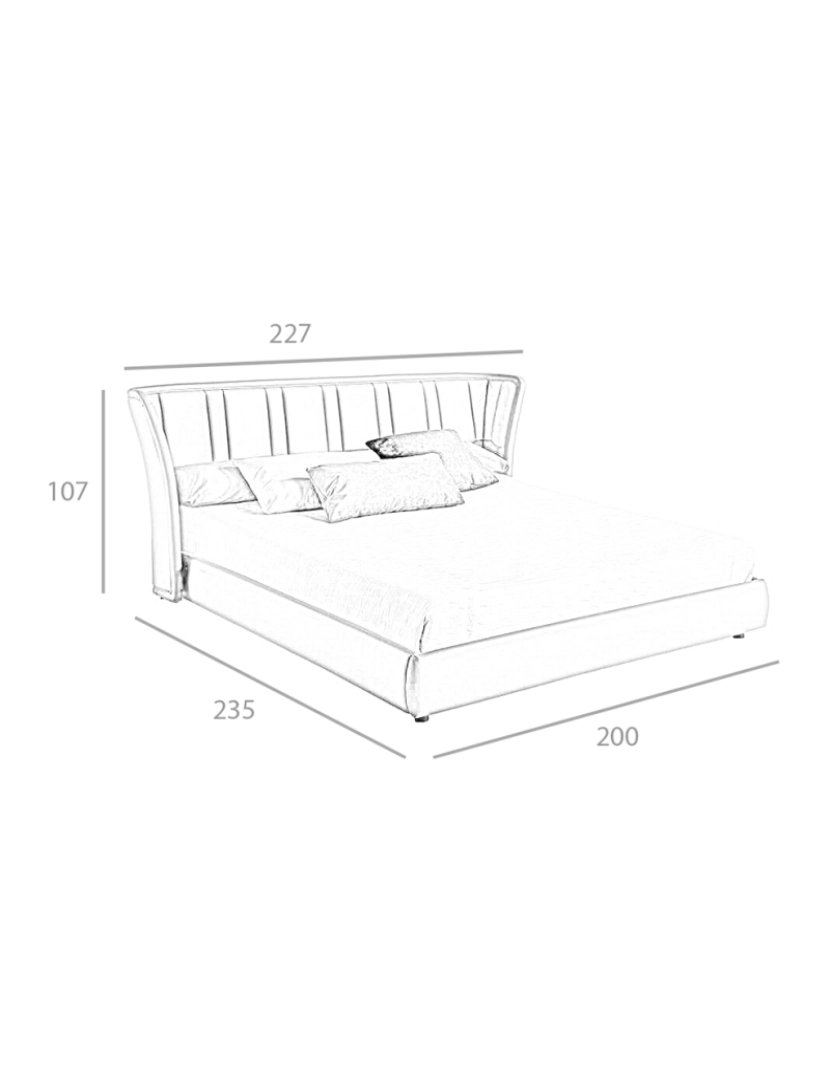 imagem de Cama dupla estofada em couro ecológico 7067 Angel Cerda5