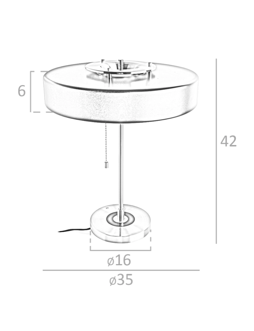 imagem de Candeeiro de mesa dourado e preto 8061 Angel Cerda5