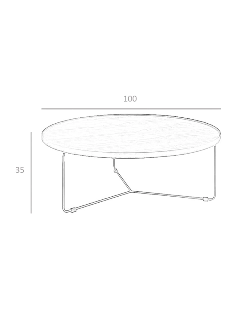 imagem de Mesa de café circular com tampo de madeira folheada a nogueira sobre estrutura de aço 2006 Angel Cerda5