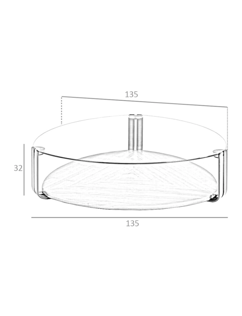 imagem de Mesa de café com tampo de vidro triangular temperado, base de madeira folheada a nogueira 2055 Angel Cerda5