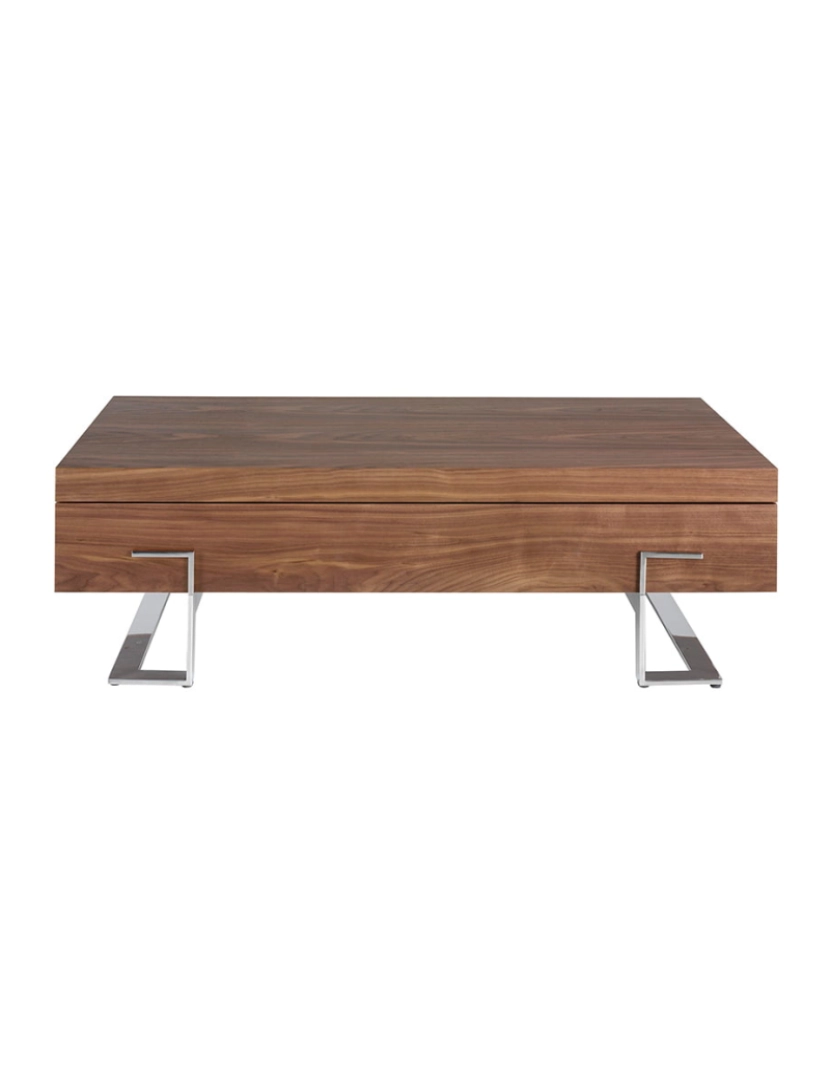 imagem de Mesa de café em madeira de nogueira e aço cromado 2099 Angel Cerda2