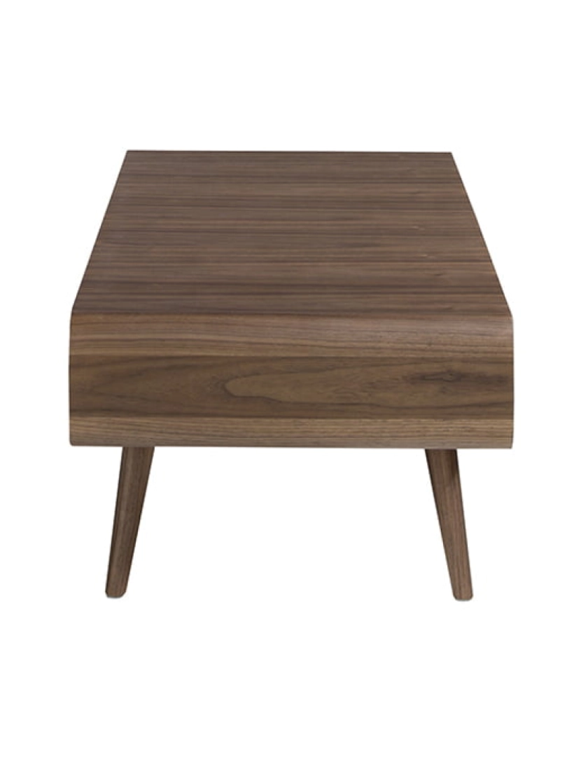 imagem de Mesa de café em madeira folheada de nogueira com porta-revistas central. 2021 Angel Cerda6