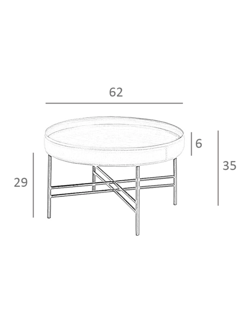 imagem de Mesa de café redonda com tampo de madeira folheada a nogueira 2058 Angel Cerda5