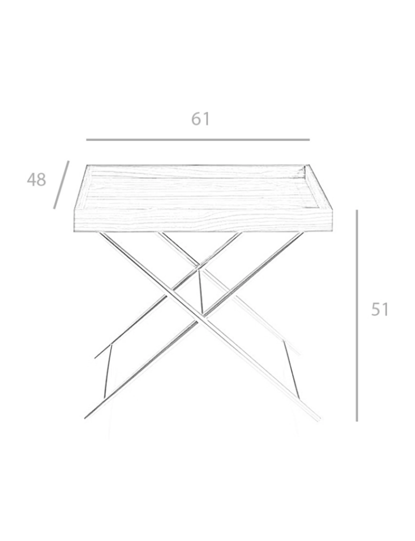imagem de Mesa de canto com tabuleiro de madeira folheada a nogueira sobre estrutura de suporte 2034 Angel Cerda5