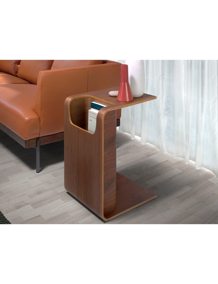 imagem de Mesa de canto rectangular em madeira de nogueira 2110 Angel Cerda3