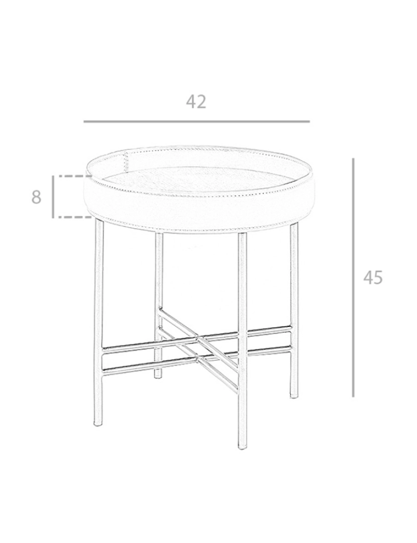 imagem de Mesa de canto redonda com tampo em madeira folheada a nogueira 2059 Angel Cerda5