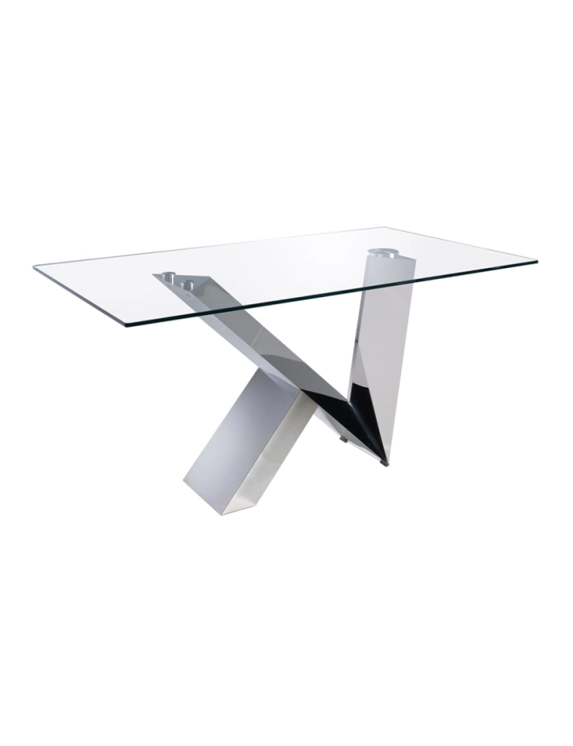 imagem de Mesa de jantar com tampo fixo em vidro temperado 1038 Angel Cerda1