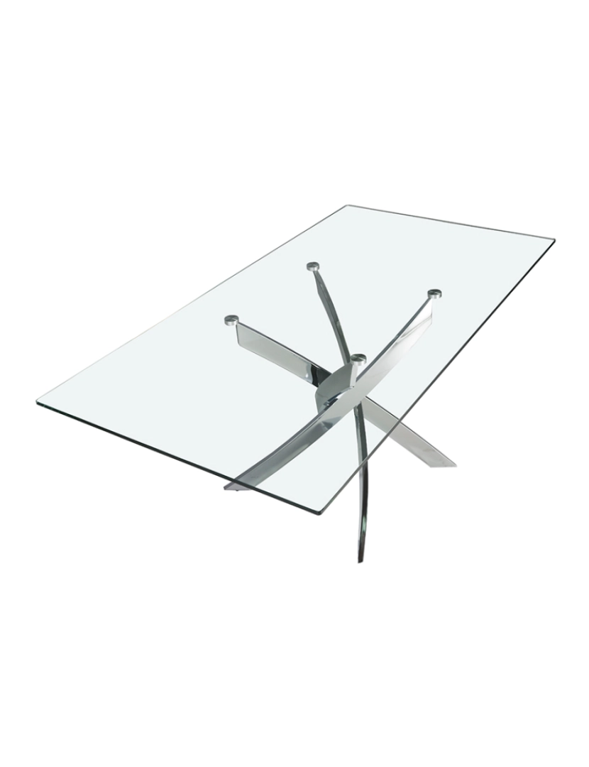 imagem de Mesa de jantar com tampo fixo em vidro temperado 1061 Angel Cerda6