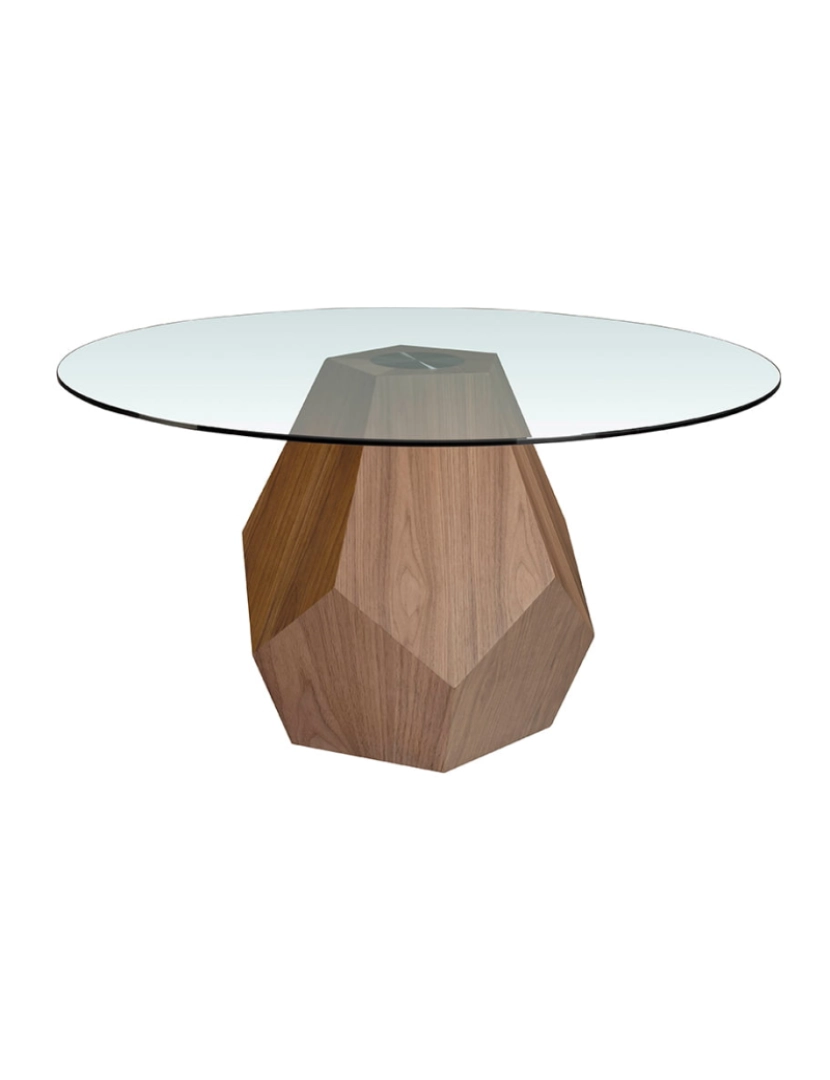 imagem de Mesa de jantar em madeira de nogueira e vidro 1093 Angel Cerda1