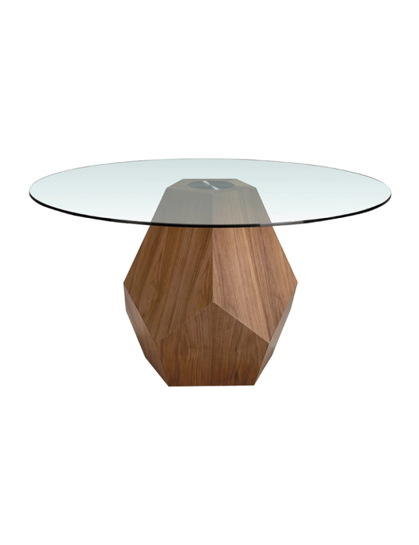 imagem de Mesa de jantar em madeira de nogueira e vidro 1093 Angel Cerda2