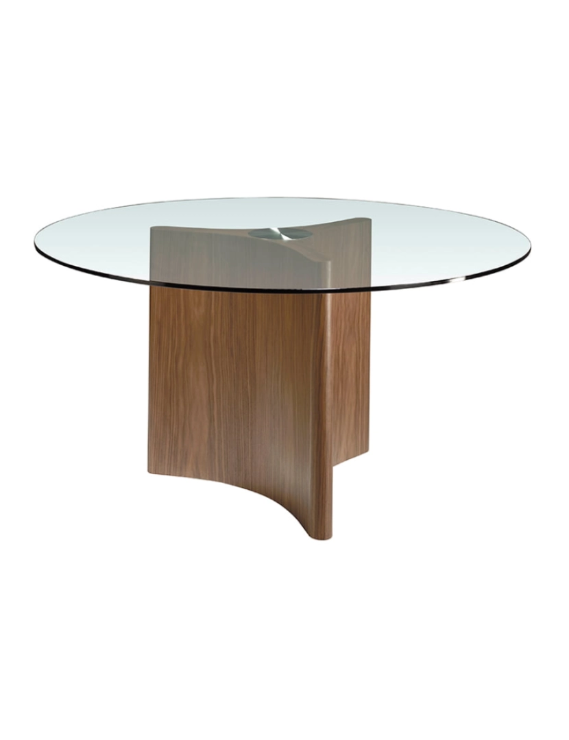 imagem de Mesa de jantar em madeira de nogueira e vidro 1094 Angel Cerda1