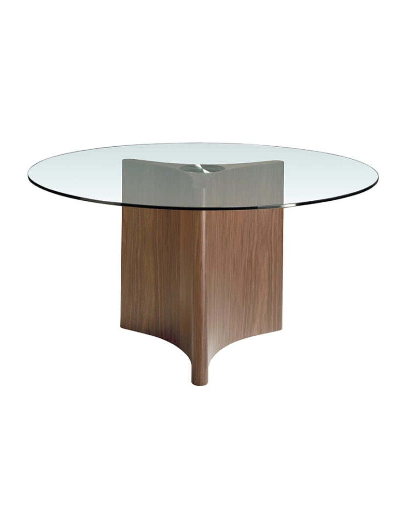imagem de Mesa de jantar em madeira de nogueira e vidro 1094 Angel Cerda2
