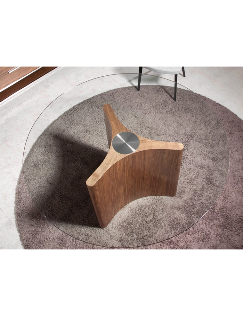 imagem de Mesa de jantar em madeira de nogueira e vidro 1094 Angel Cerda5