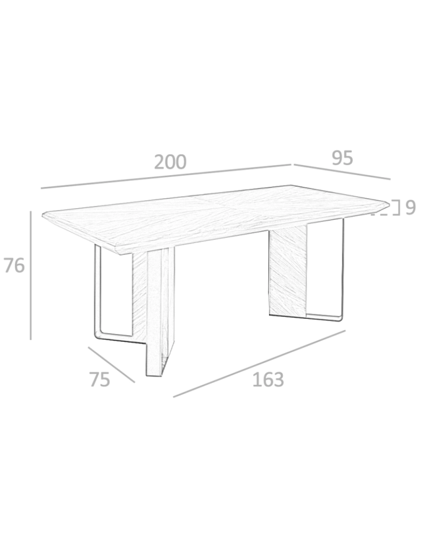 imagem de Mesa de jantar em nogueira e aço preto 1105 Angel Cerda5