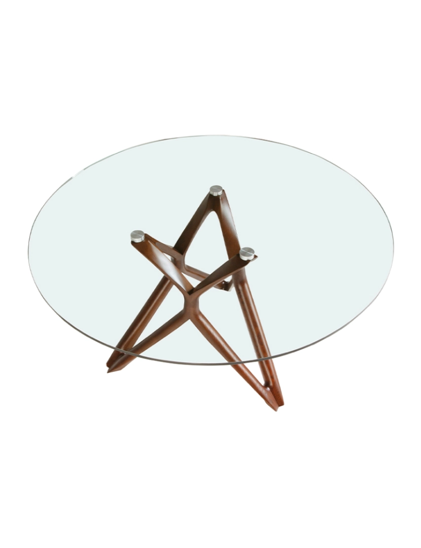 imagem de Mesa de jantar em vidro e pés em madeira 1108 Angel Cerda8