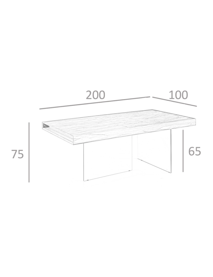 imagem de Mesa de jantar rectangular com tampa de madeira folheada a nogueira 1028 Angel Cerda5