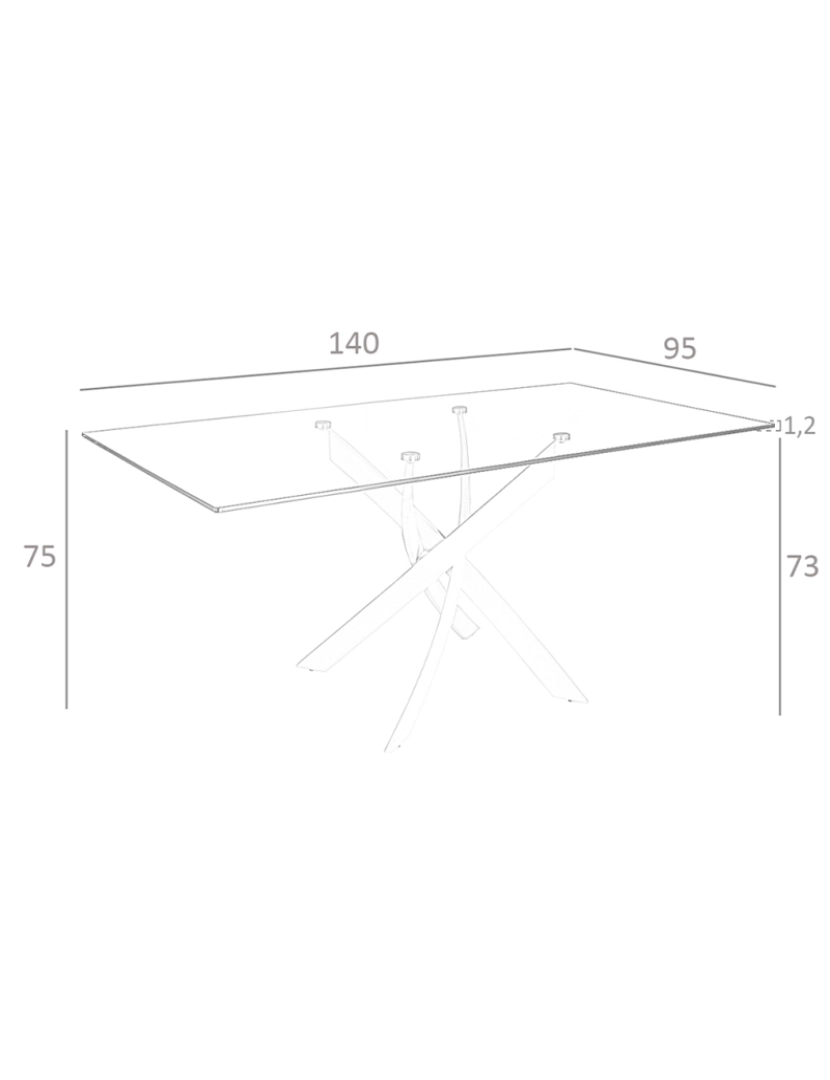 imagem de Mesa de jantar rectangular em vidro 1138 Angel Cerda5