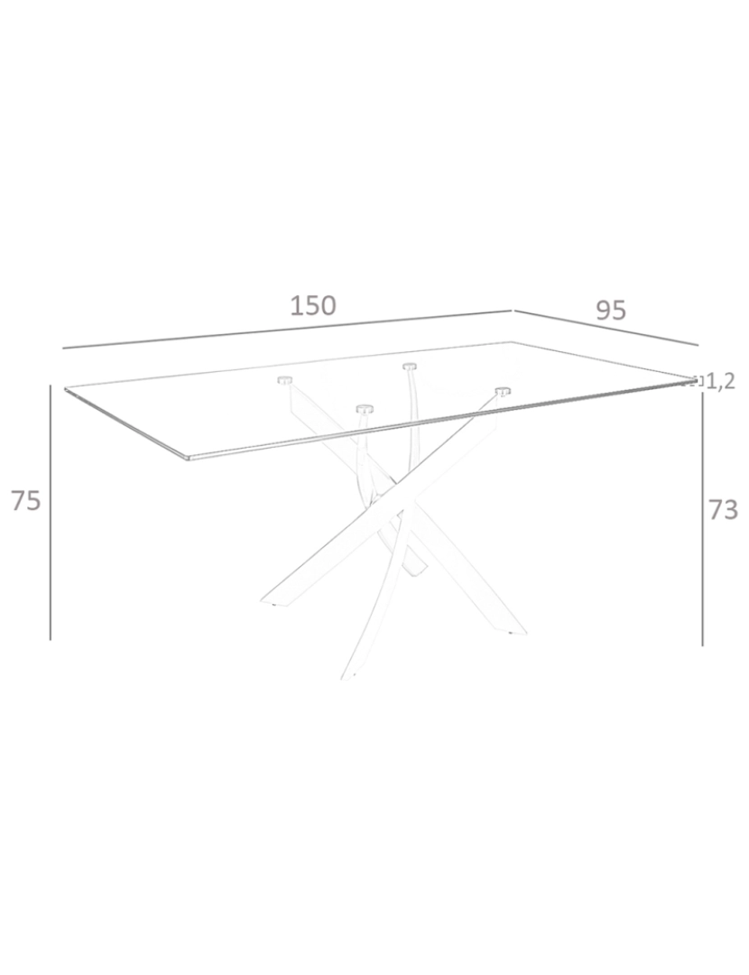 imagem de Mesa de jantar rectangular em vidro 1138 Angel Cerda5