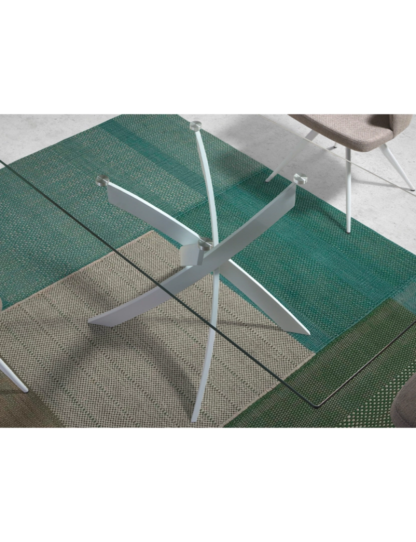 imagem de Mesa de jantar rectangular em vidro 1138 Angel Cerda6