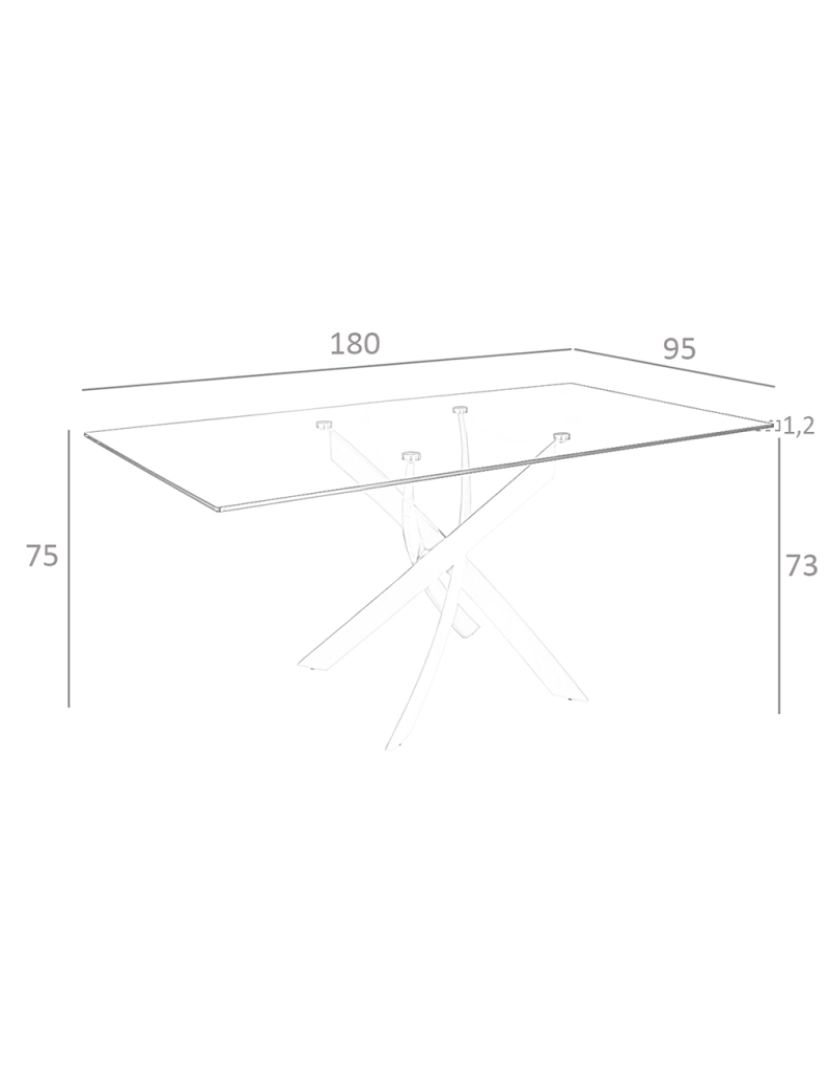 imagem de Mesa de jantar rectangular em vidro 1138 Angel Cerda5