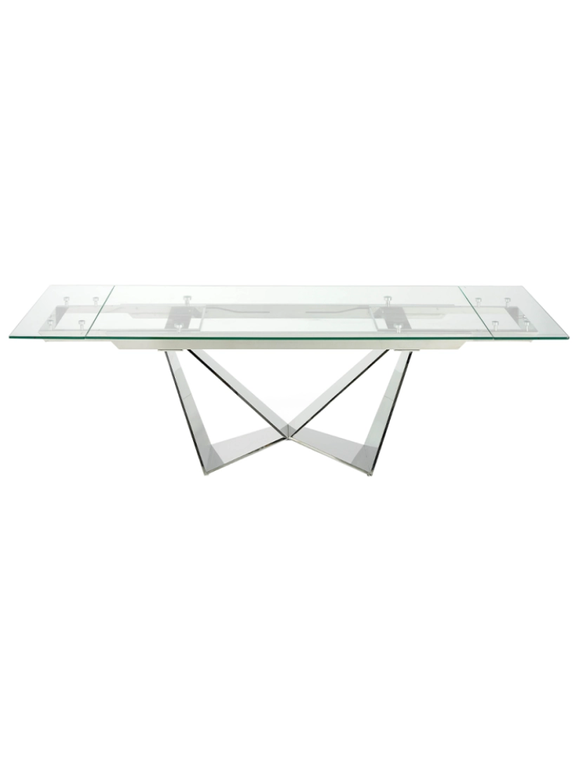 imagem de Mesa de jantar rectangular extensível com tampo em vidro temperado 1027 Angel Cerda8