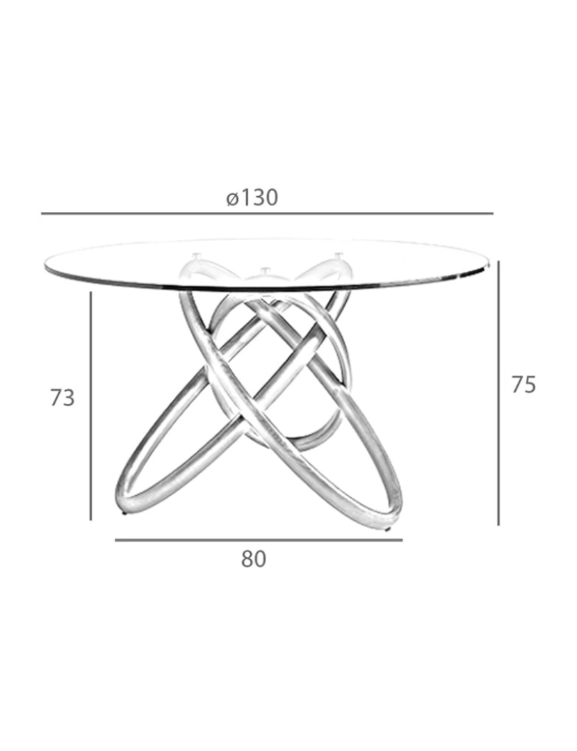 imagem de Mesa de jantar redonda com tampo de vidro temperado 1020 Angel Cerda5