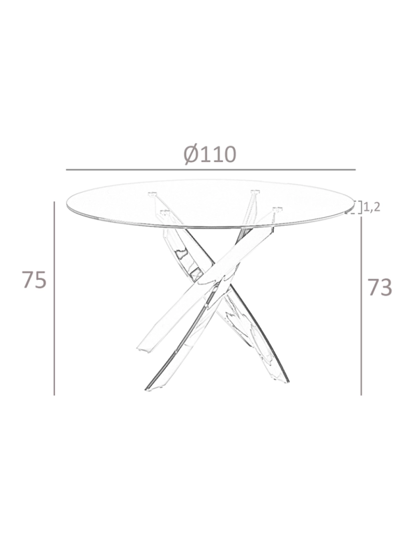 imagem de Mesa de jantar redonda de vidro 1138 Angel Cerda5