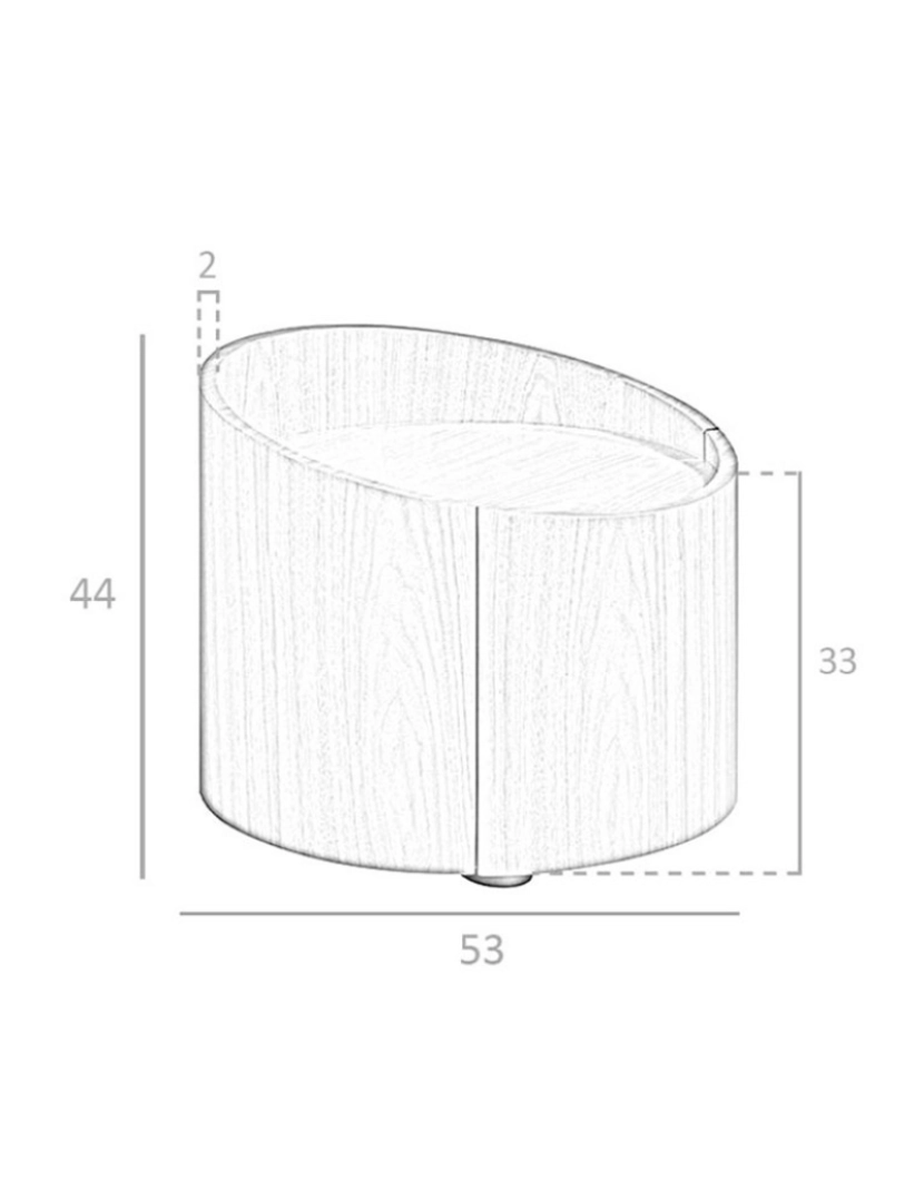 imagem de Mesinha de cabeceira redonda em madeira de nogueira 7130 Angel Cerda5