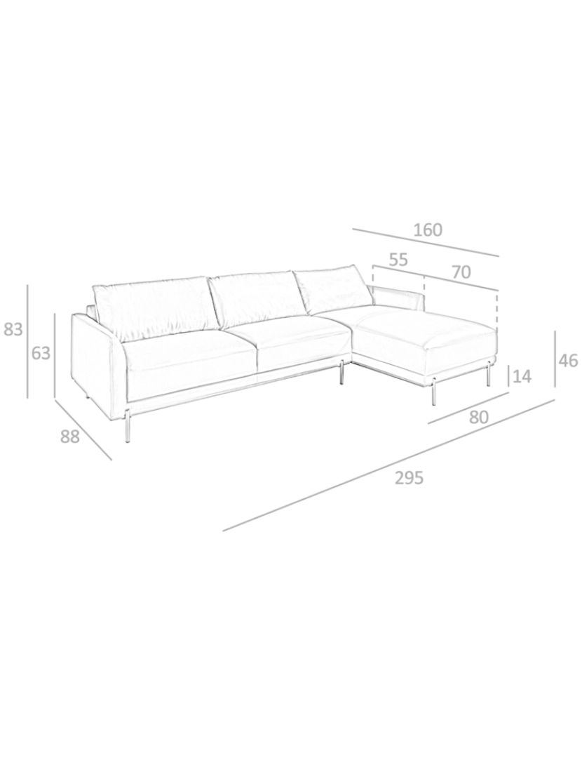 imagem de Sofá chaise longue em couro e aço 6154 Angel Cerda5